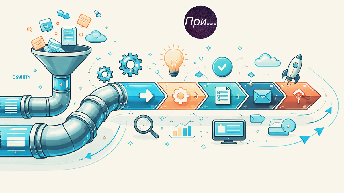 Титульная иллюстрация к статье Олега Лубски «Пайплайн и воркфлоу теперь враги» | © автор AI-assisted иллюстрации Олег Лубски 2026

