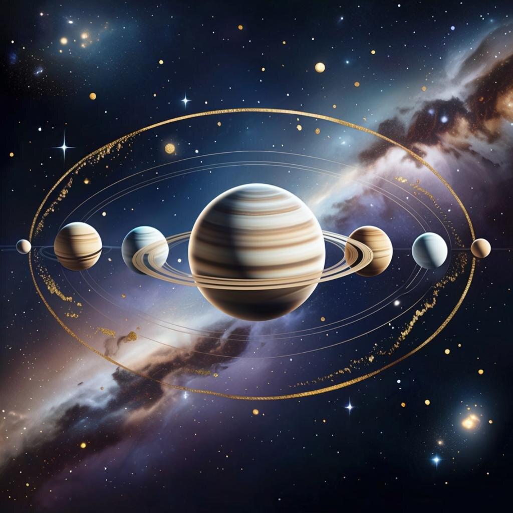 Планеты. Иллюстрация сгенерирована нейросетью