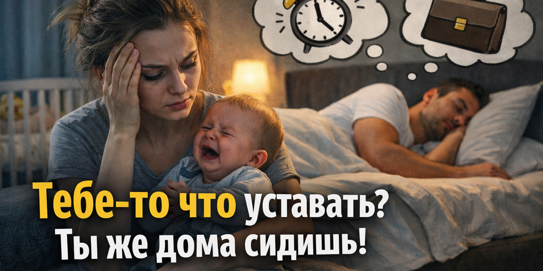 «Тебе-то что уставать? Ты же весь день дома сидишь!» — сказал муж, когда я попросила его помочь мне с ребёнком