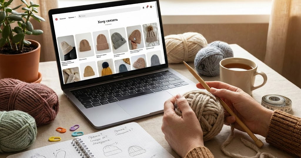 Вдохновение из Pinterest: 5 трендовых шапок весны 2026 + разбор, как их связать (схемы простые!)