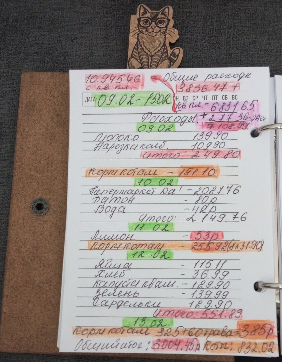 Расходы на неделе.