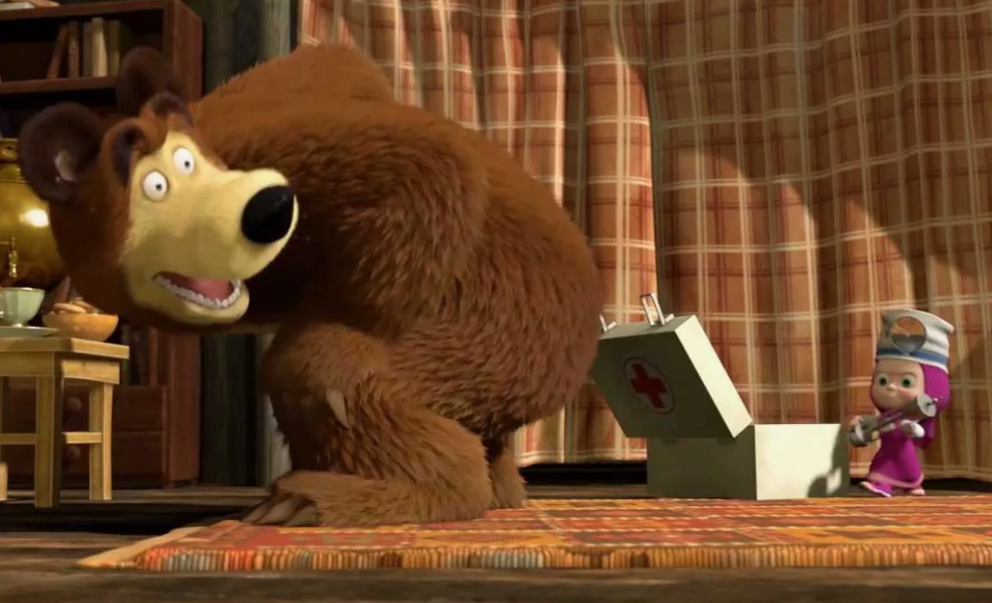Кадр из мультсериала «Маша и Медведь»