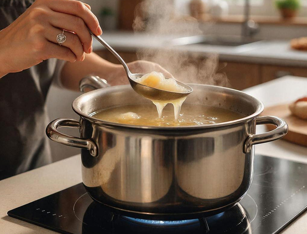 Варка куриного бульона. Главное, чтобы бульон не "убежал"...                                                            
«Создано с использованием искусственного интеллекта».