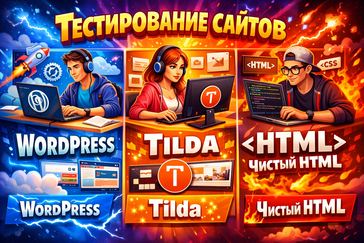 Я тестировал три варианта одного и того же сайта-визитки: