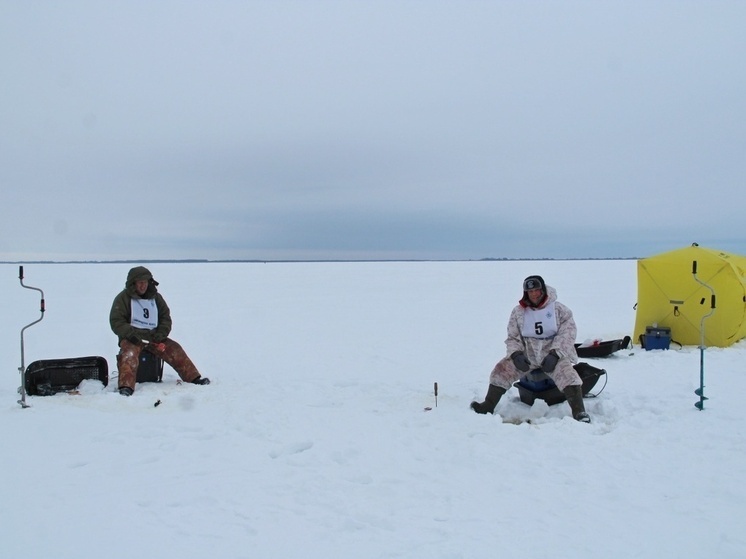     На озере Ильмень 15 новгородских полицейских состязались в подледном лове рыбы. фото: пресс-служба УМВД РФ по Новгородской области