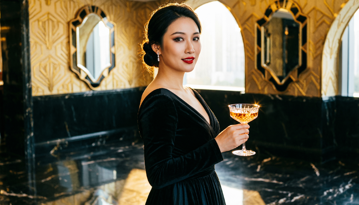 Красивая женщина с бокалом