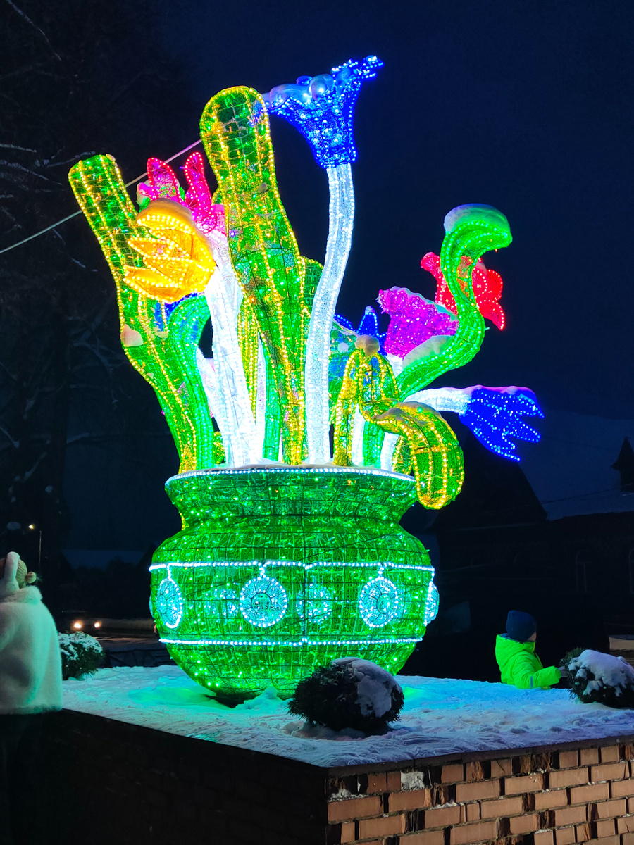 арт-объект "Стеклянный букет". Фото автора, январь 2026 г.