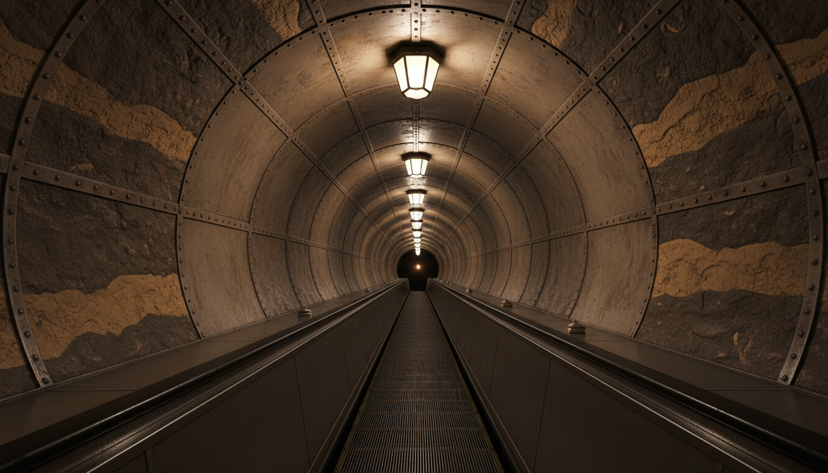 Эскалатор как путь в недра планеты