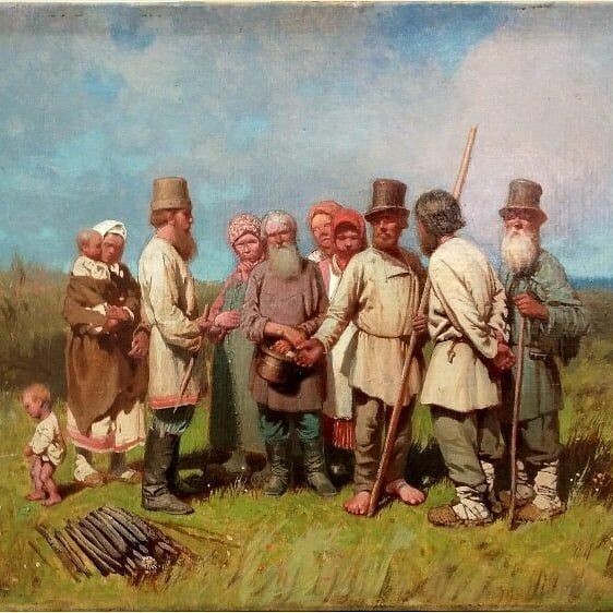 Суходольский Пётр Александрович. Крестьяне в поле. 1882