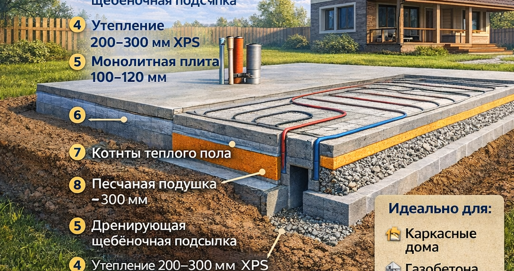 УШП (утеплённая шведская плита): конструкция, расчёт, стоимость и честный разбор мифов