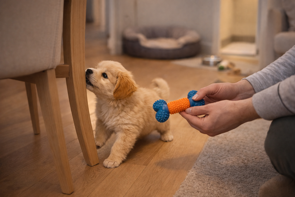 Первый вечер: щенок исследует комнату, а вы отмечаете его точки
