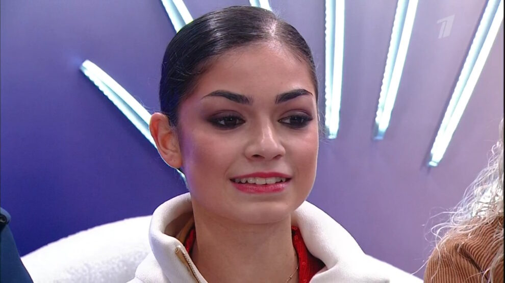    Аделия Петросян. Фото: стоп-кадр прямого эфира «Первого канала»