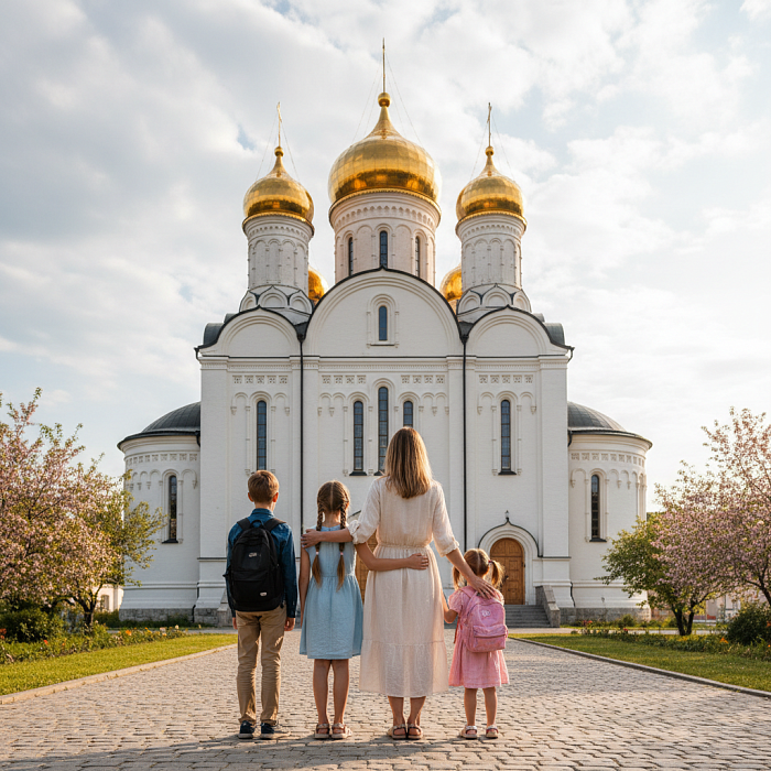    Как сохранить семью, если муж работает в монастыре и не хочет уходить, а мне тяжело жить одной с тремя детьми?