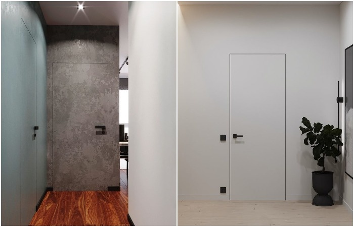 Цвет дверей должен совпадать с цветом стен