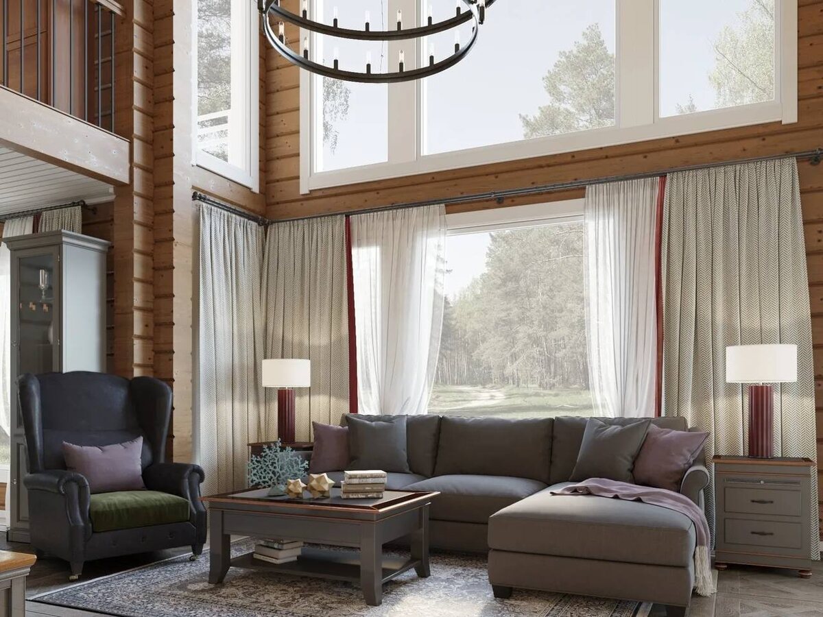 Фото: tfhouse.ru/проект современного дома из клееного бруса Vaskela