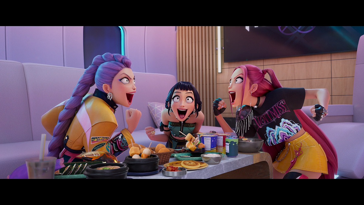 Кадр из мультфильма Кей-поп-охотницы на демонов (2025)