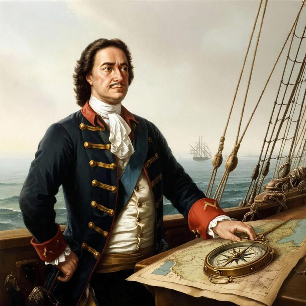 Фото сгенерировано ИИ ( Пётр 1) 