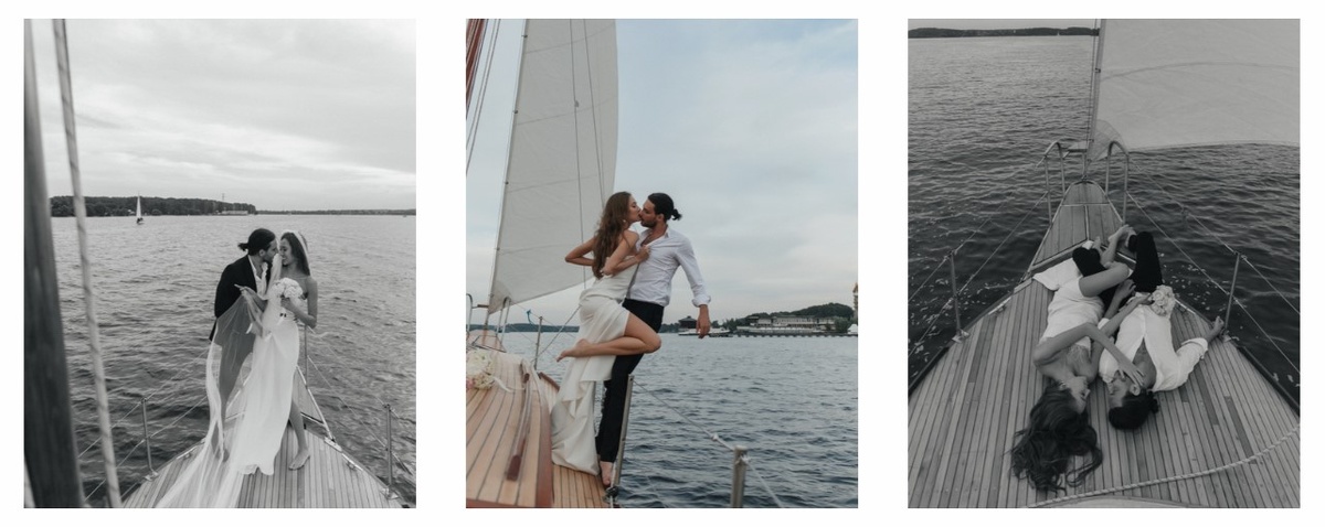 Свадебная фотосессия на яхте
