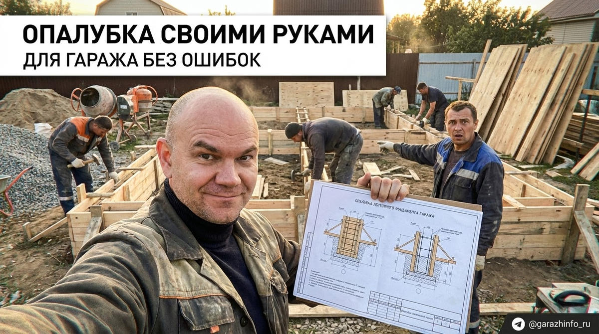    Опалубка, которую можно сделать самостоятельно для ленточного фундамента гаража. Zero8