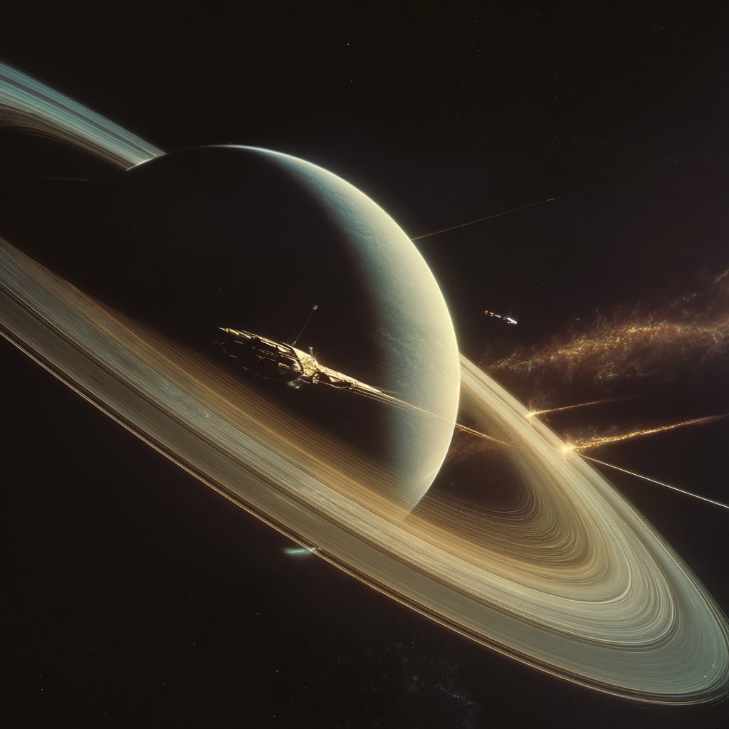 «Вояджер» пролетает мимо Сатурна 