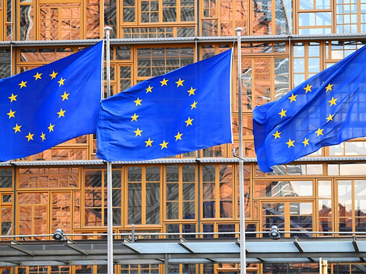    Флаги с символикой Евросоюза© РИА Новости . Алексей Витвицкий