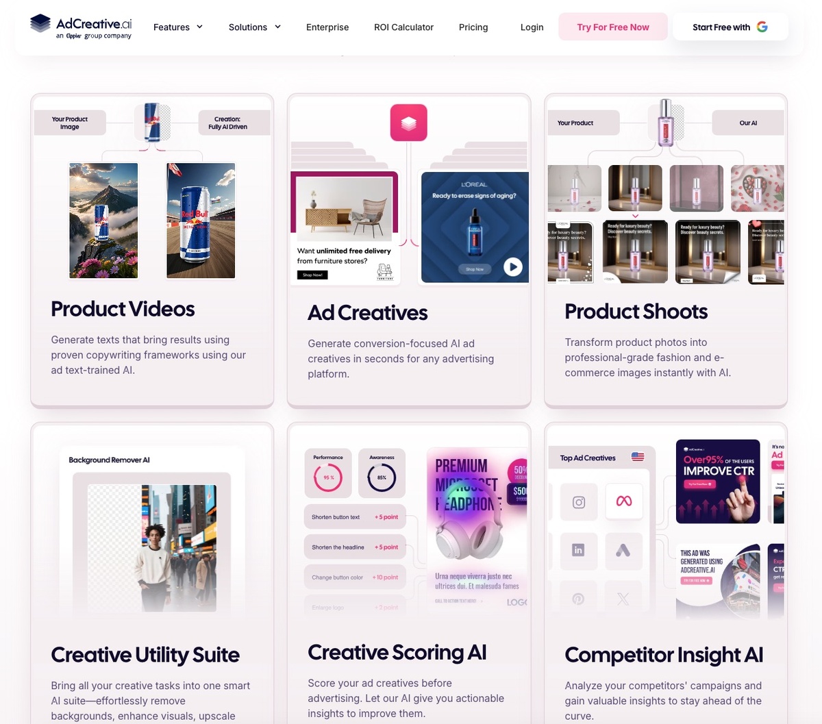 AdCreative.ai - главная страница