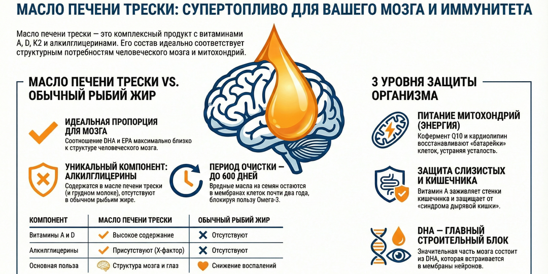 Почему ваш мозг «голодает» на обычной Омеге-3