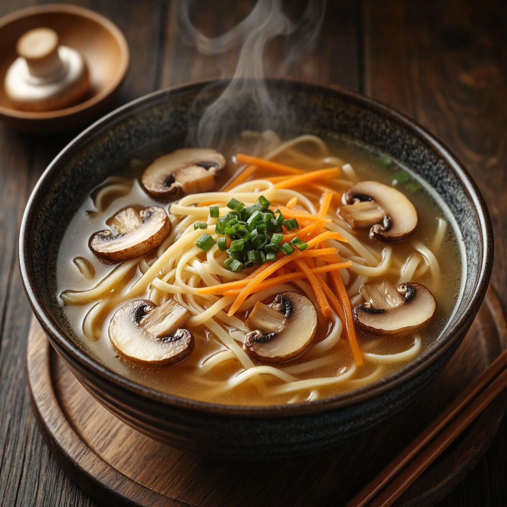 Грибной суп с домашней лапшой: ароматный, сытный, по‑домашнему уютный 🍲🍄