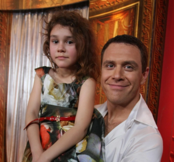 С дочью Олесей