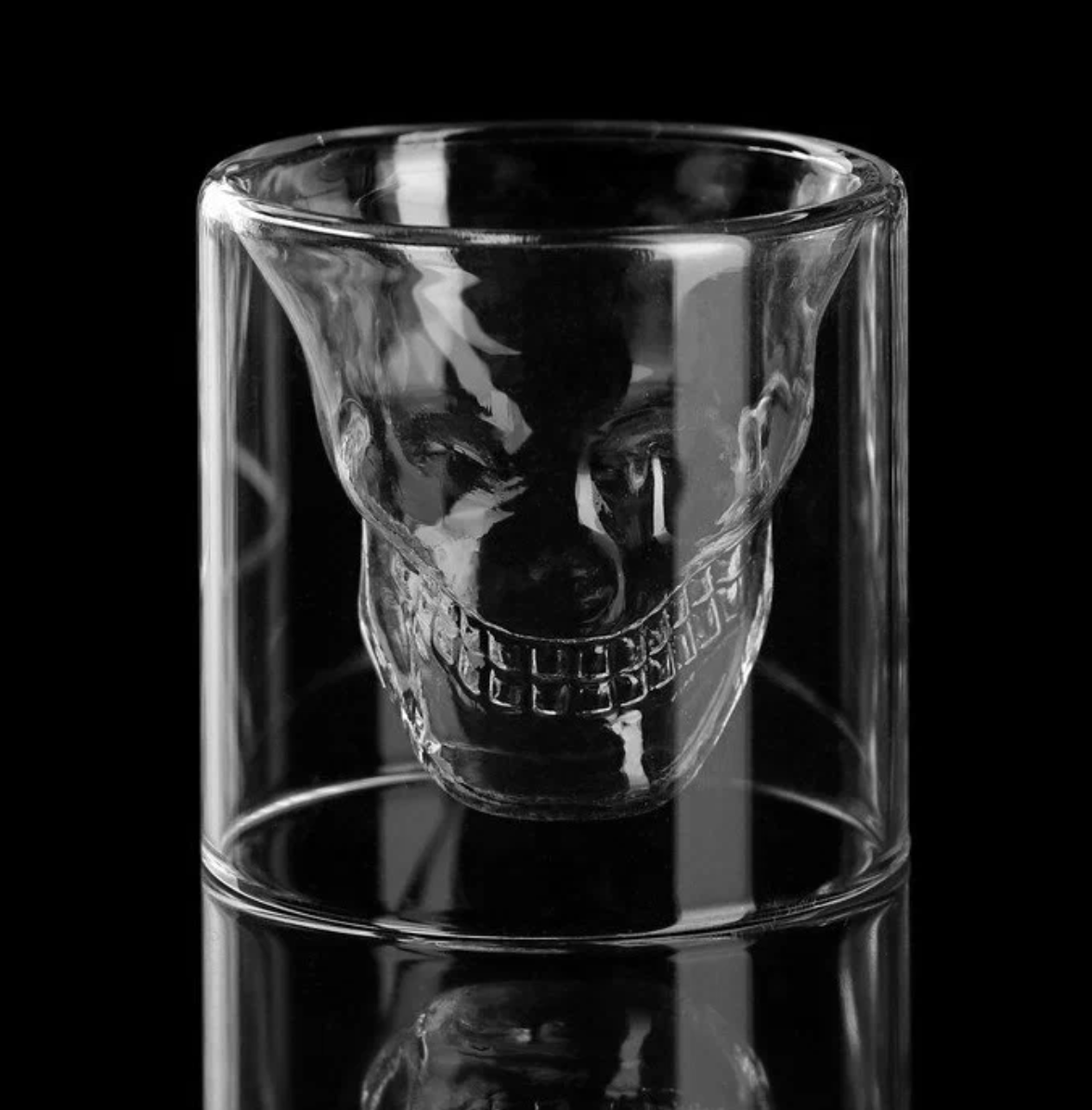 Стопка "Череп" из стекла (75 мл)