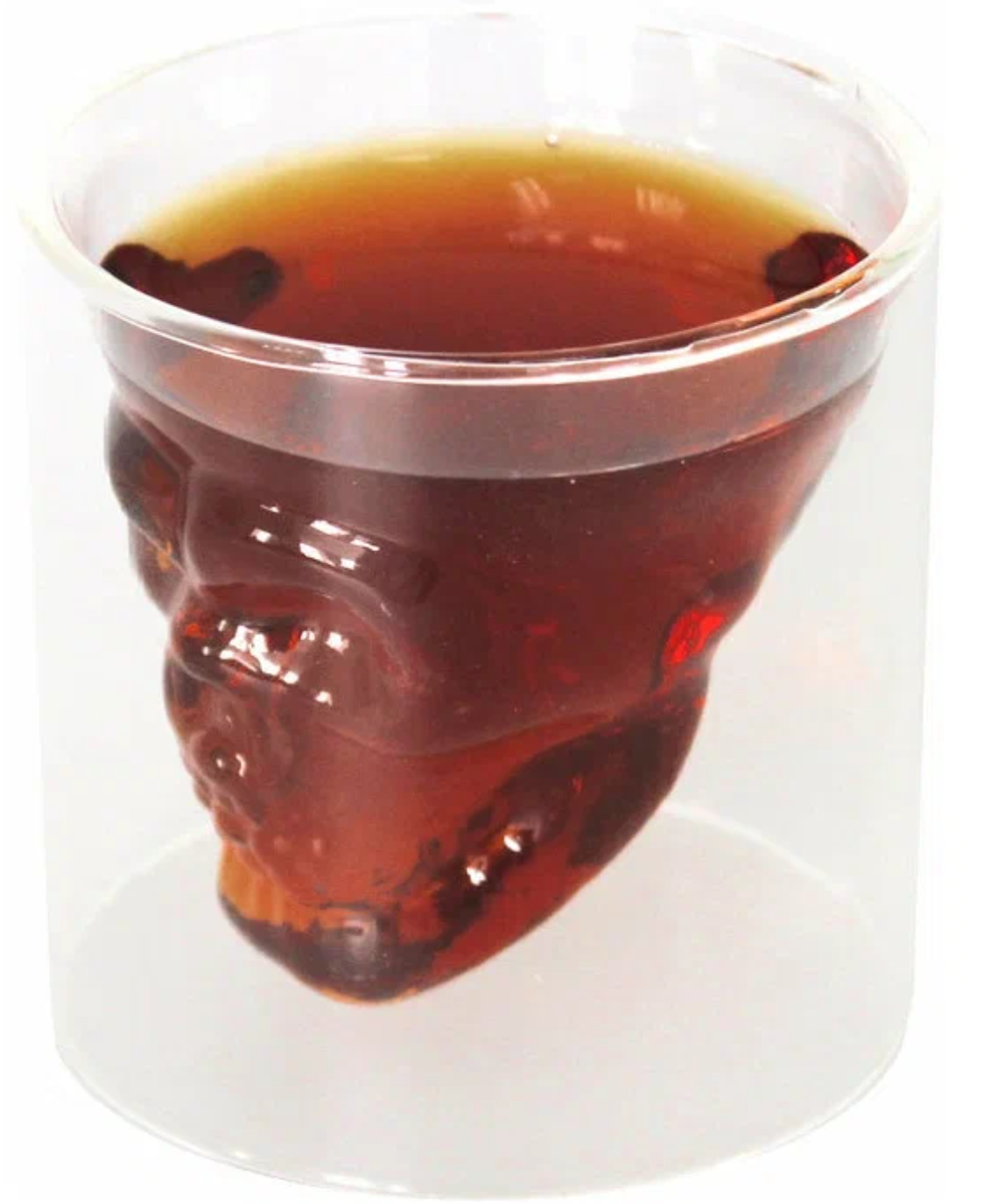 Стопка "Череп" из стекла (75 мл)