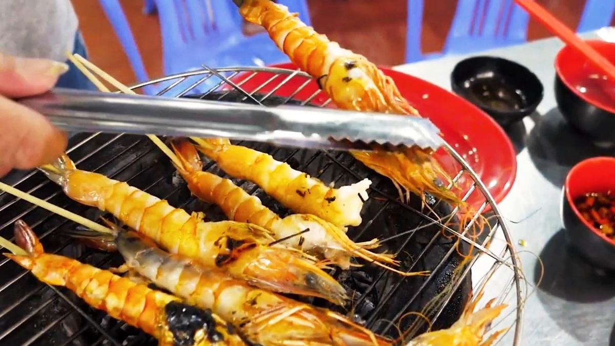 Креветки гриль