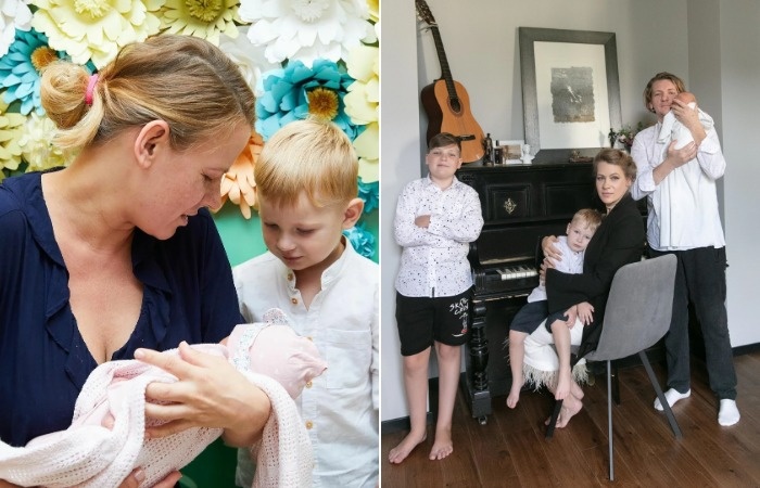 Александра Ребенок с семьей.