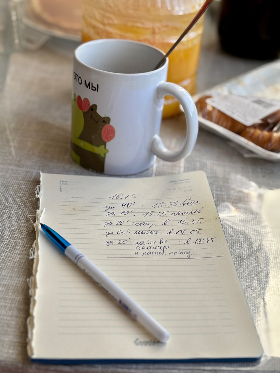 Четкий план, привязанный ко времени 