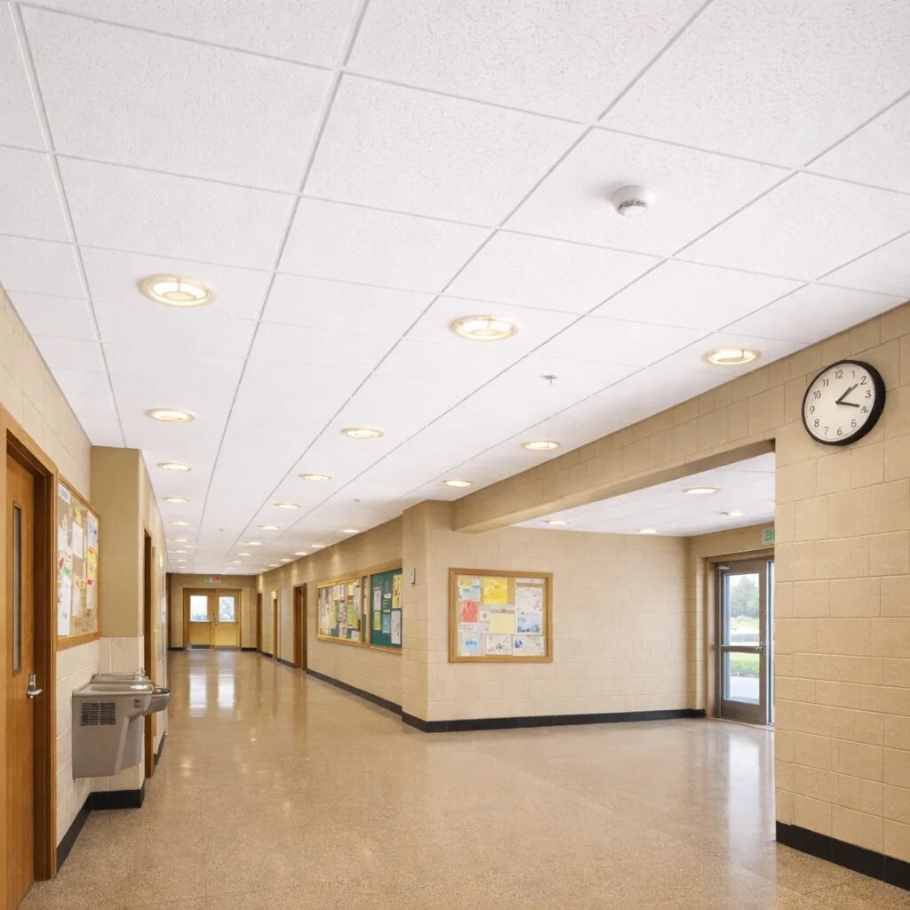 Потолки для образовательных учреждений: акустика, безопасность и дизайн