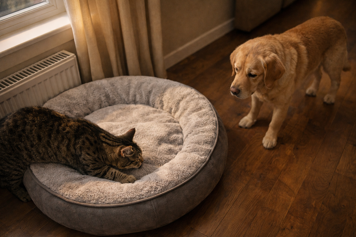 Они выбирают не “своё”, а самое удобное место в комнате