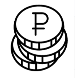 Иконка рубль, монеты