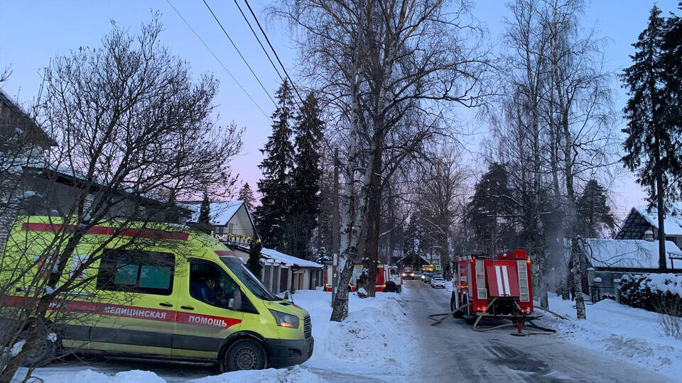     Три человека погибли при пожаре в частном доме в Петербурге ИЗВЕСТИЯ/Алексей Хасанов