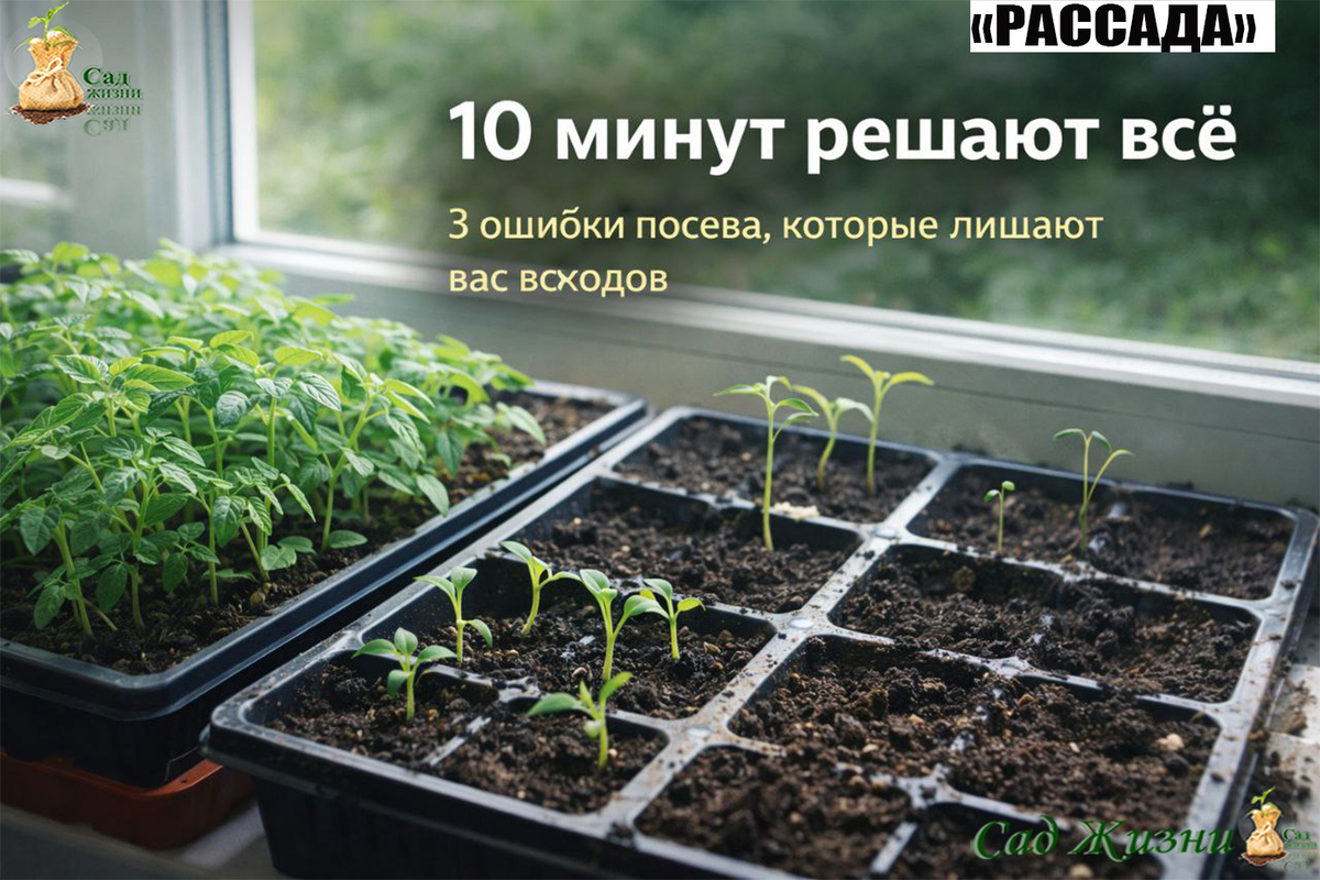 Первые 10 минут посева решают всё: 3 ошибки, которые губят рассаду