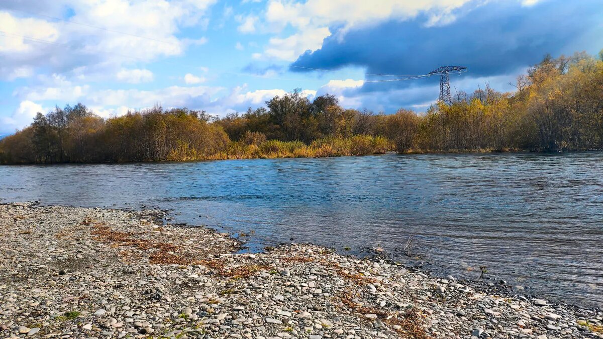 Река Плотникова. Примерно так выглядело место, куда мы пришли с Юрой Гендовым. Правда, высоковольтных вышек не было и в помине.