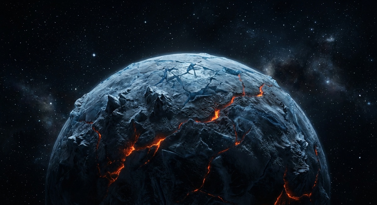 При подлете к звезде спустя миллиард лет, начинает разрывать мантию. Она впервые чувствует тепло снаружи, а не только внутри.