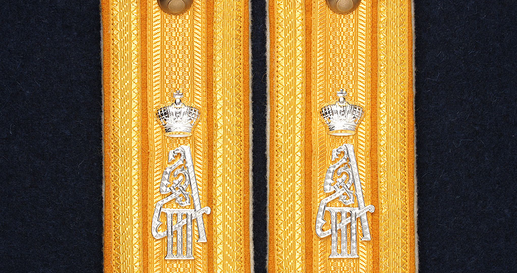 Погоны полковника 12-го гренадерского Астраханского полка. Копия.