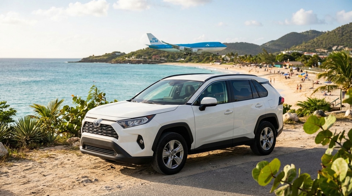 Автомобиль из проката в Сен-Мартене