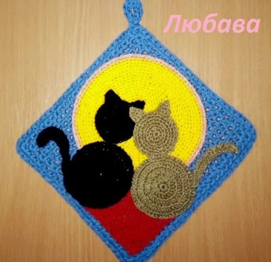 Вязание крючком. Аппликация. Схемы.