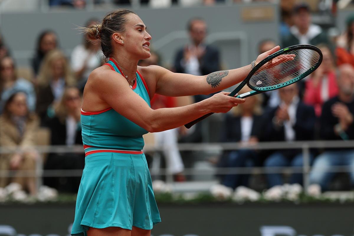 Marcin Cholewinski / Zuma / ТАСС📷Арина Соболенко в финале игр «Ролан Гаррос»