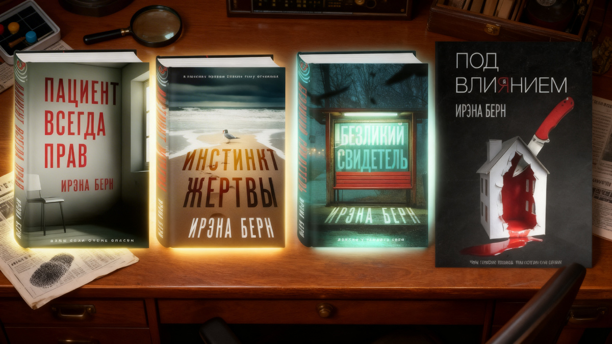 "Пациент всегда прав", "Инстинкт жертвы", "Безликий свидетель" + "Под влиянием"