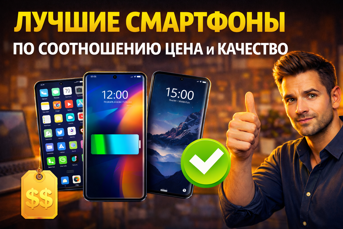 Лучшие смартфоны цена и качество 2026. Xiaomi, Samsung, Poco: топ по балансу цены и фишек.