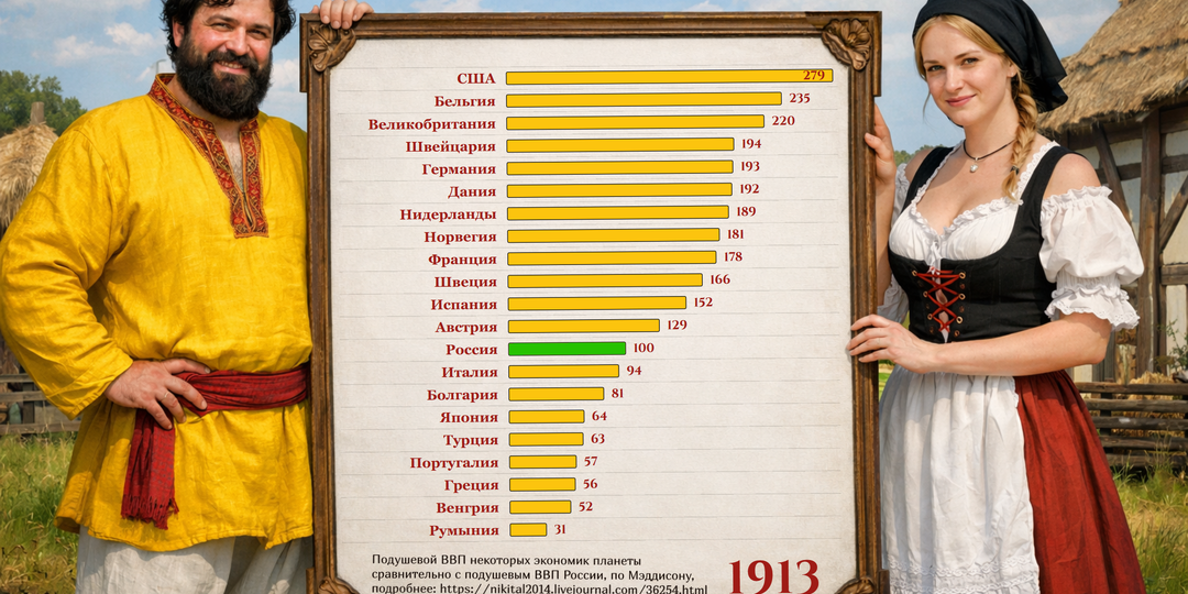 Отсталая Российская Империя, передовой СССР и разворованная олигархами Россия