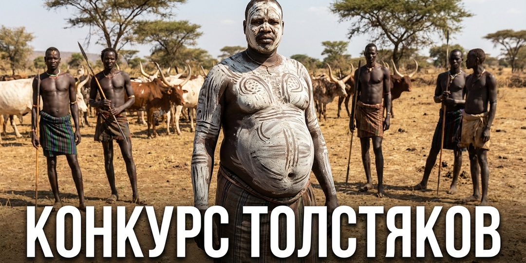 Где толстый живот — признак героя: Зачем мужчины племени Боди пьют молоко с кровью и рискуют жизнью ради ожирения