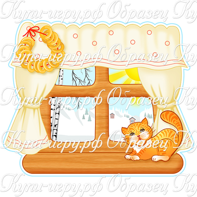 Декорации/фотозона "Масленица": окошко и стол для детского сада